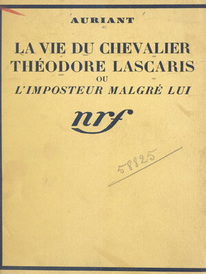 cover image of La vie du Chevalier Théodore Lascaris